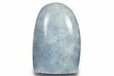 Polished, Free-Standing Blue Calcite - Madagascar #290324-1
